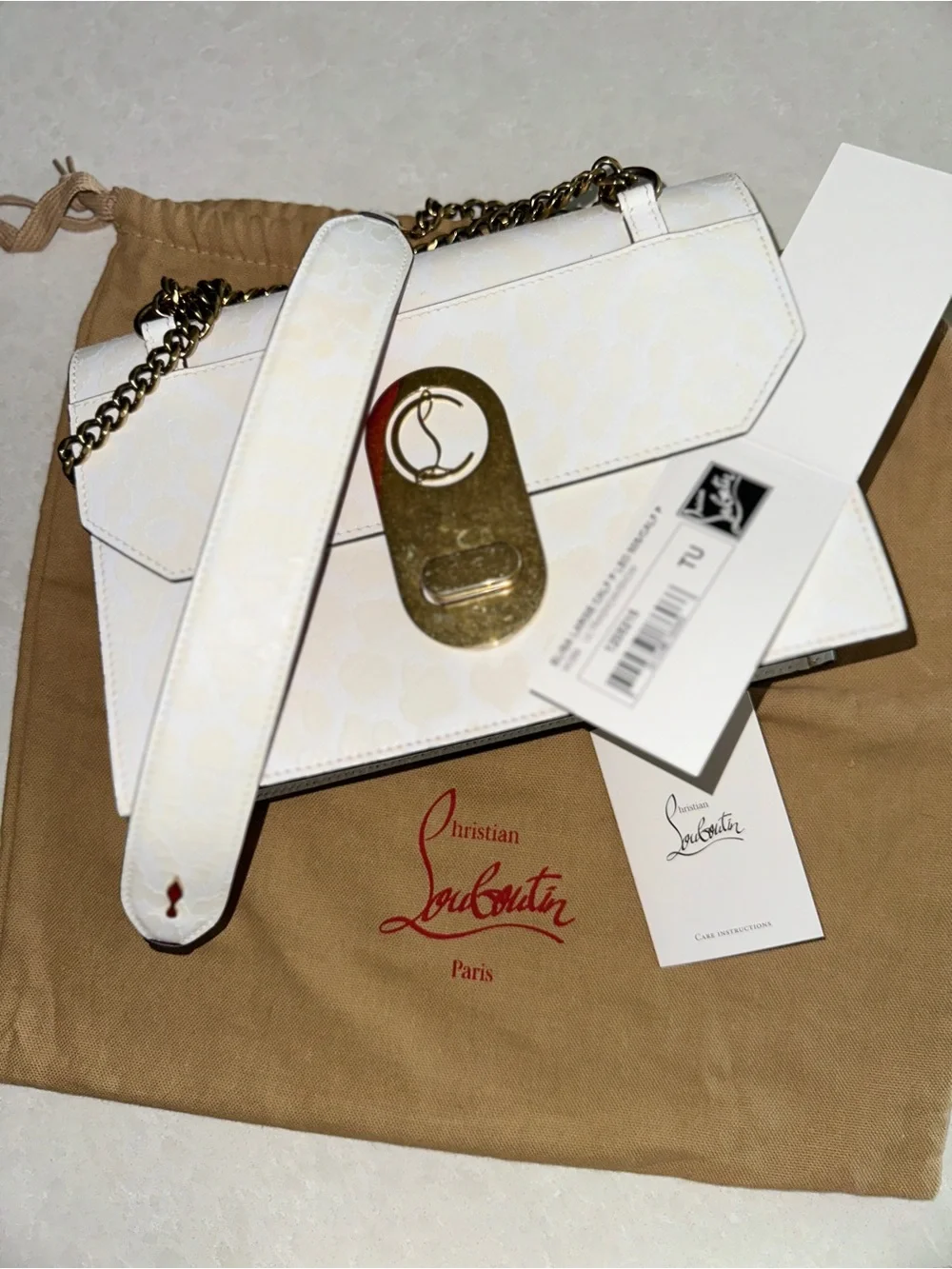 Christian Louboutin Ultrasnow  Elisa large calf Leather Shoulder Bag